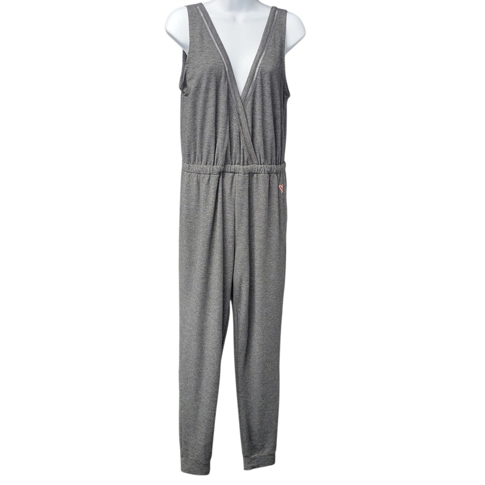 Victoria's Secret Gray Jumpsuit Sleeveless Lounge Romper Relaxed Fit Casual G294